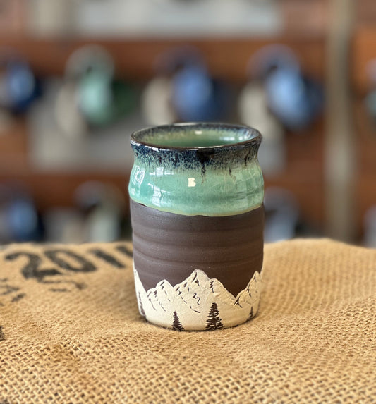 Green Mini Mountain Vase 1104