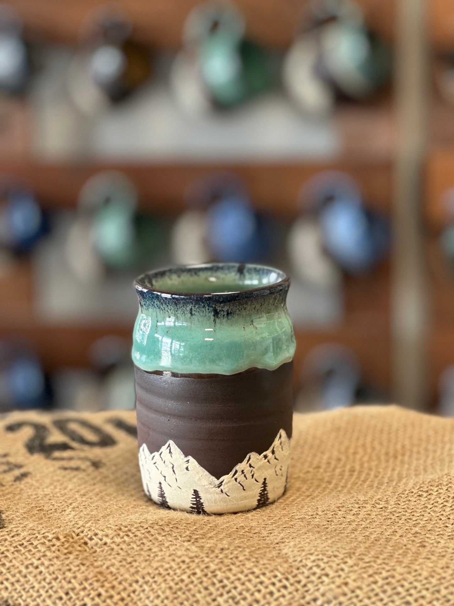 Green Mini Mountain Vase 1104