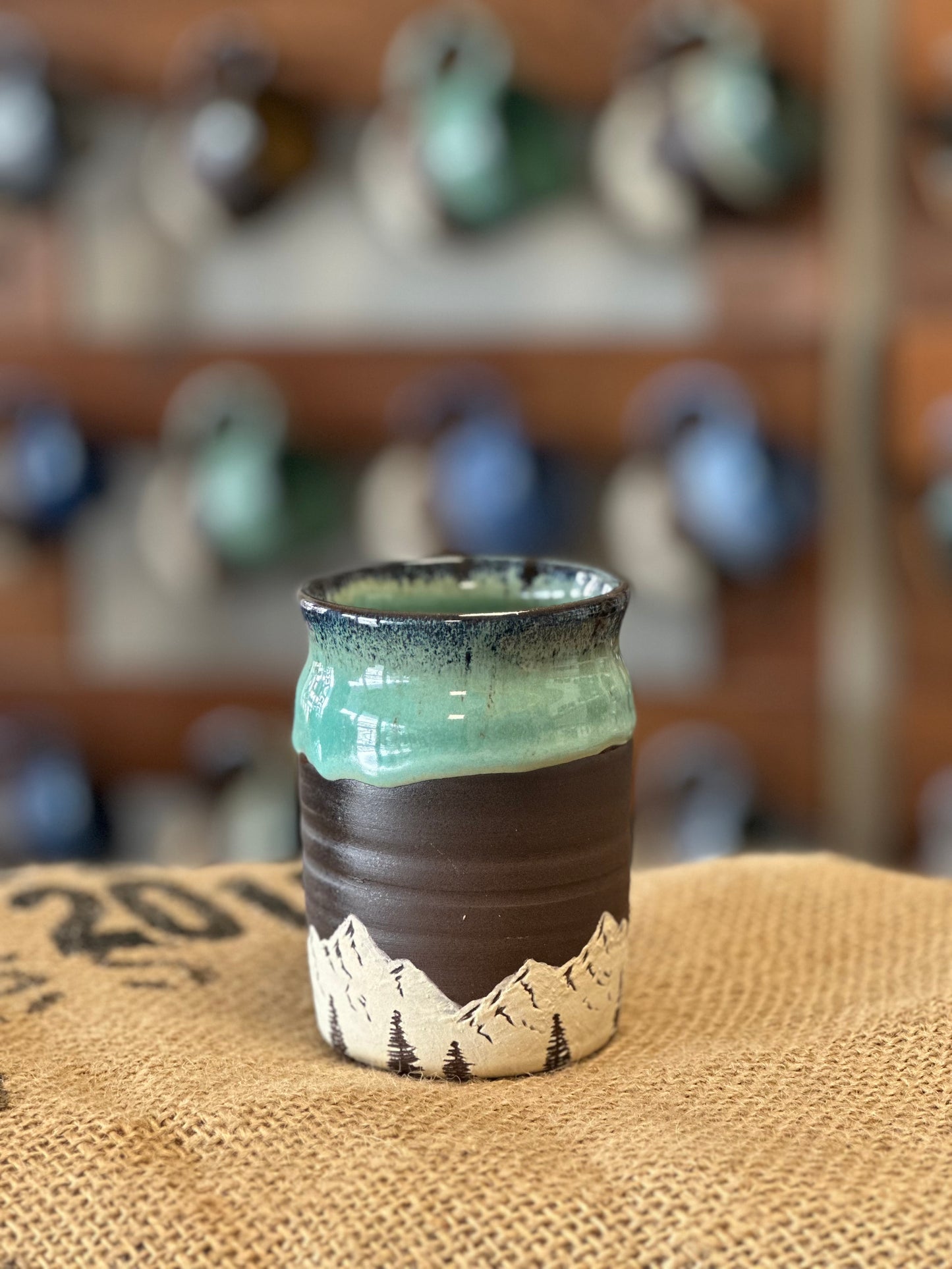 Green Mini Mountain Vase 1104