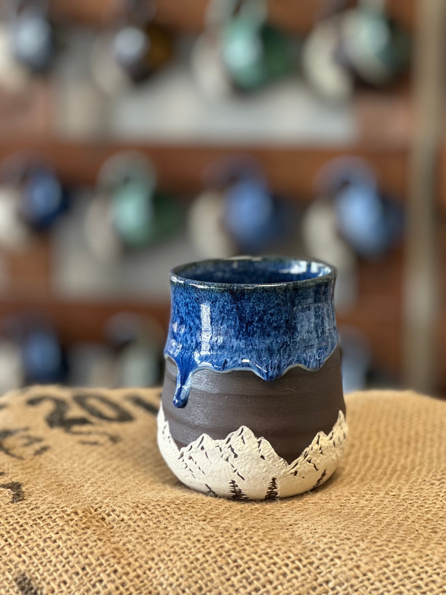 Drippy Blue Mountain Mug 1113