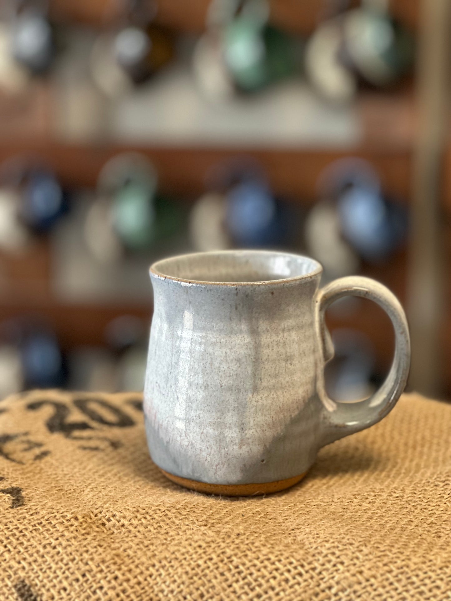 Gray and White mug 1115