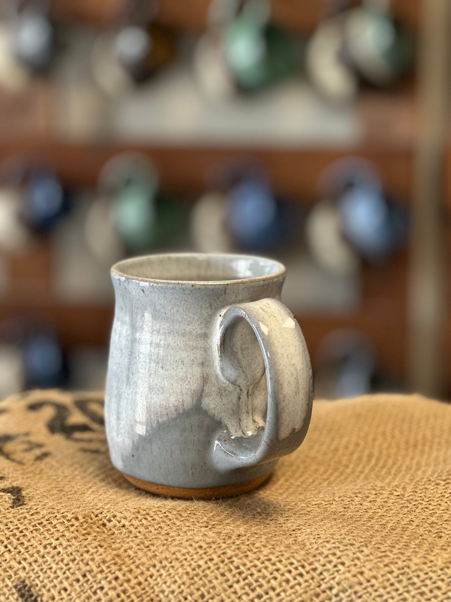 Gray and White mug 1115