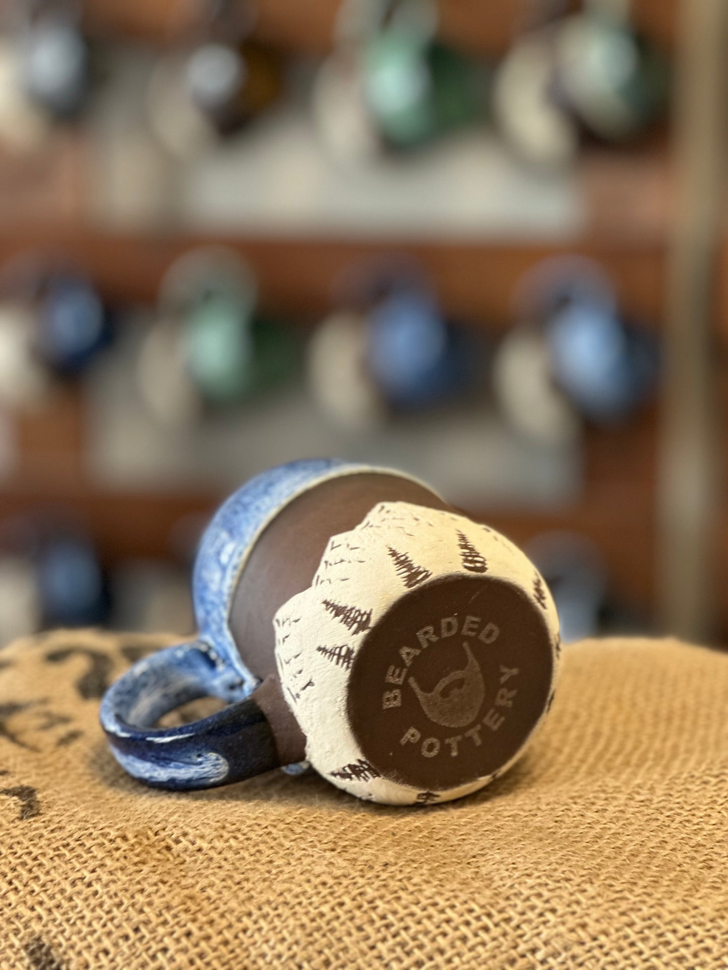 White and Blue Mountain Mug 1116