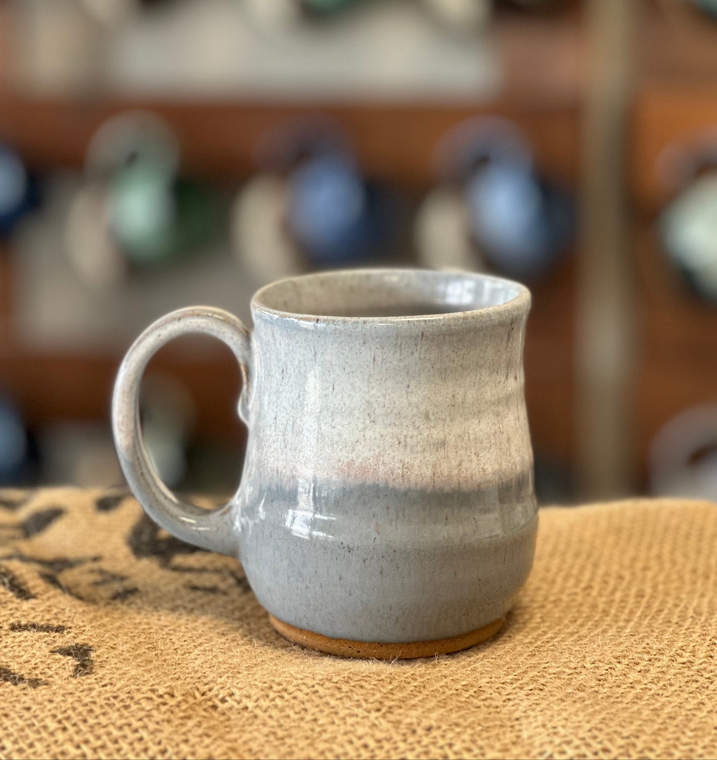 Gray and White mug