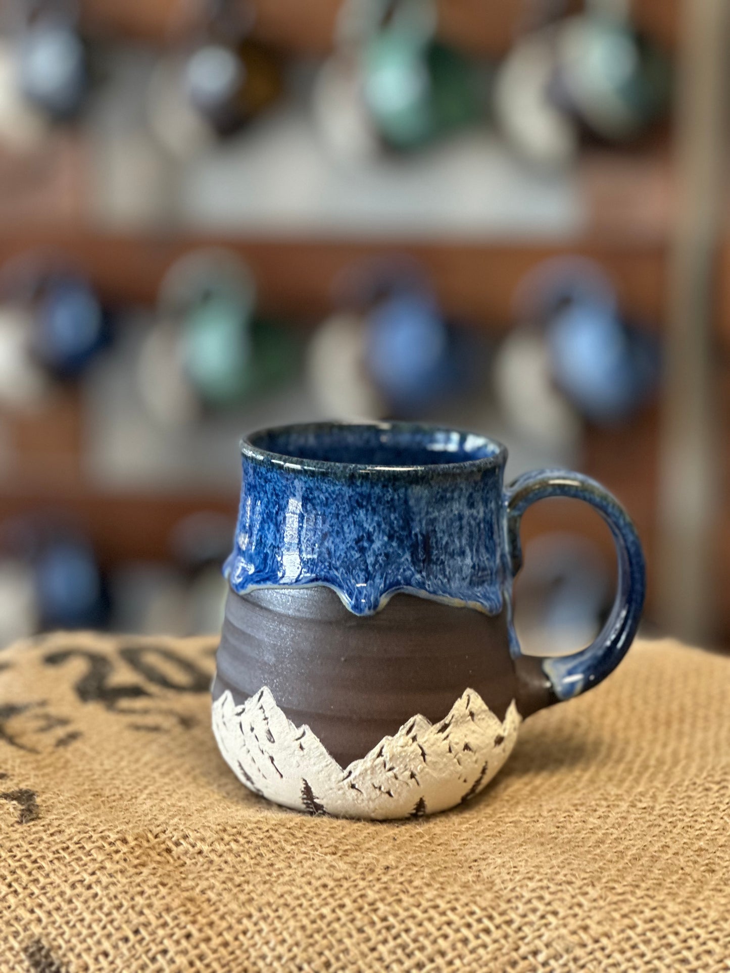 Drippy Blue Mountain Mug 1113