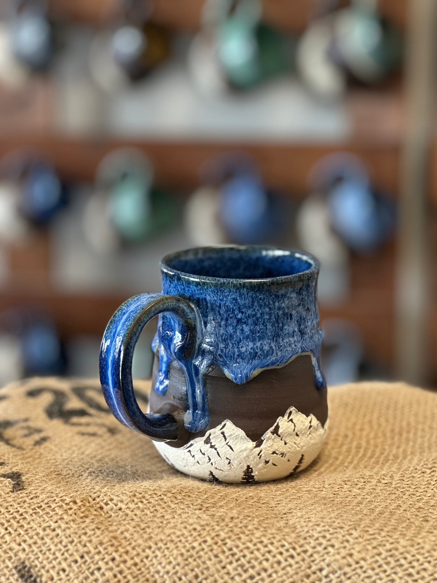 Drippy Blue Mountain Mug 1113