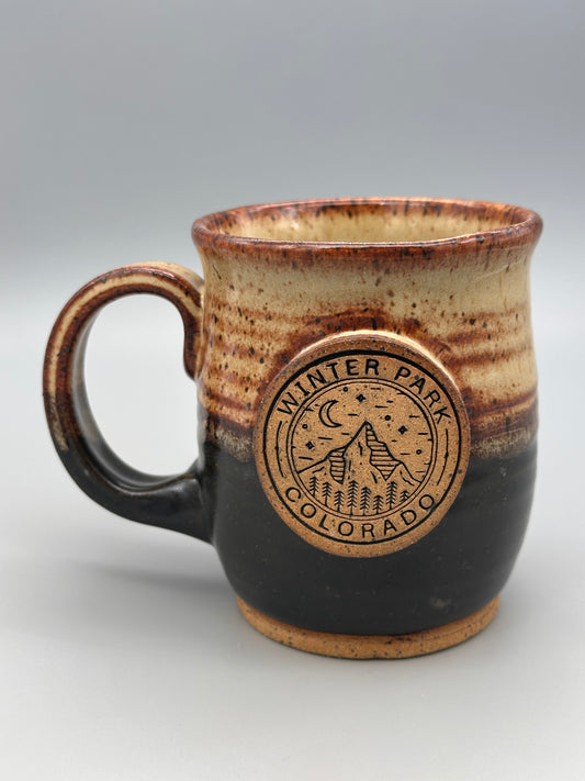 Winter Park black and tan mug
