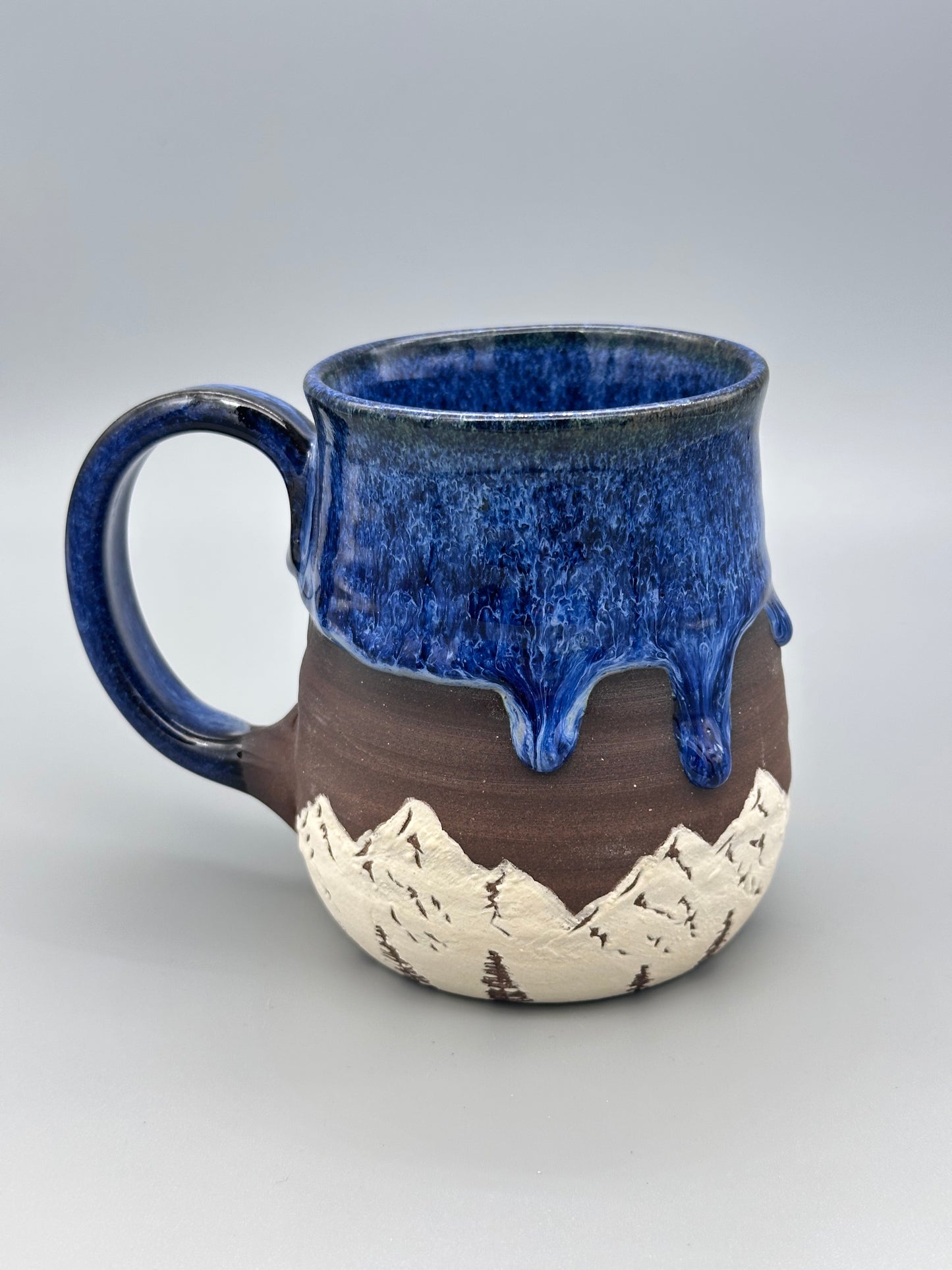 Drippy Blue Mountain Mug