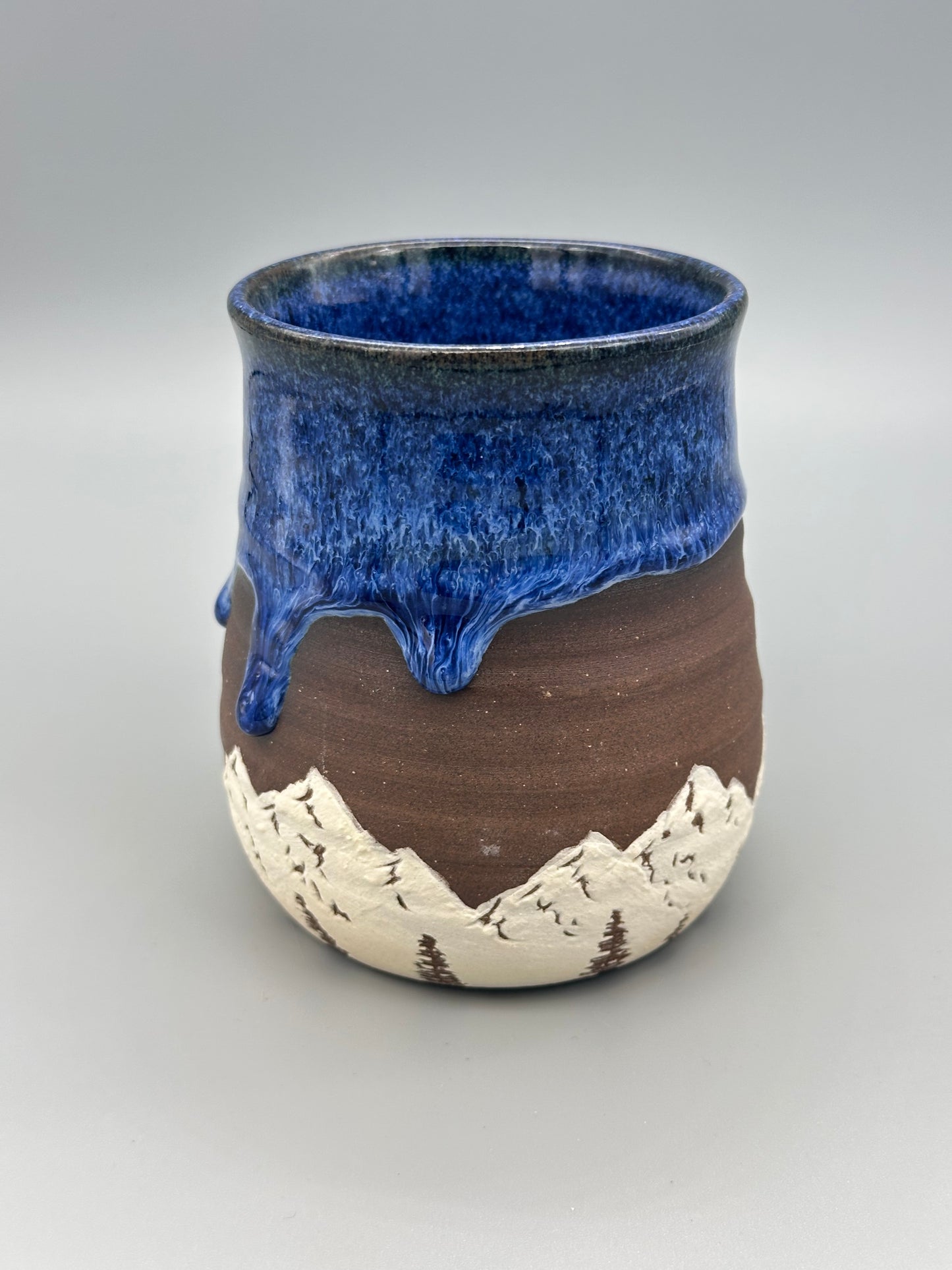 Drippy Blue Mountain Mug