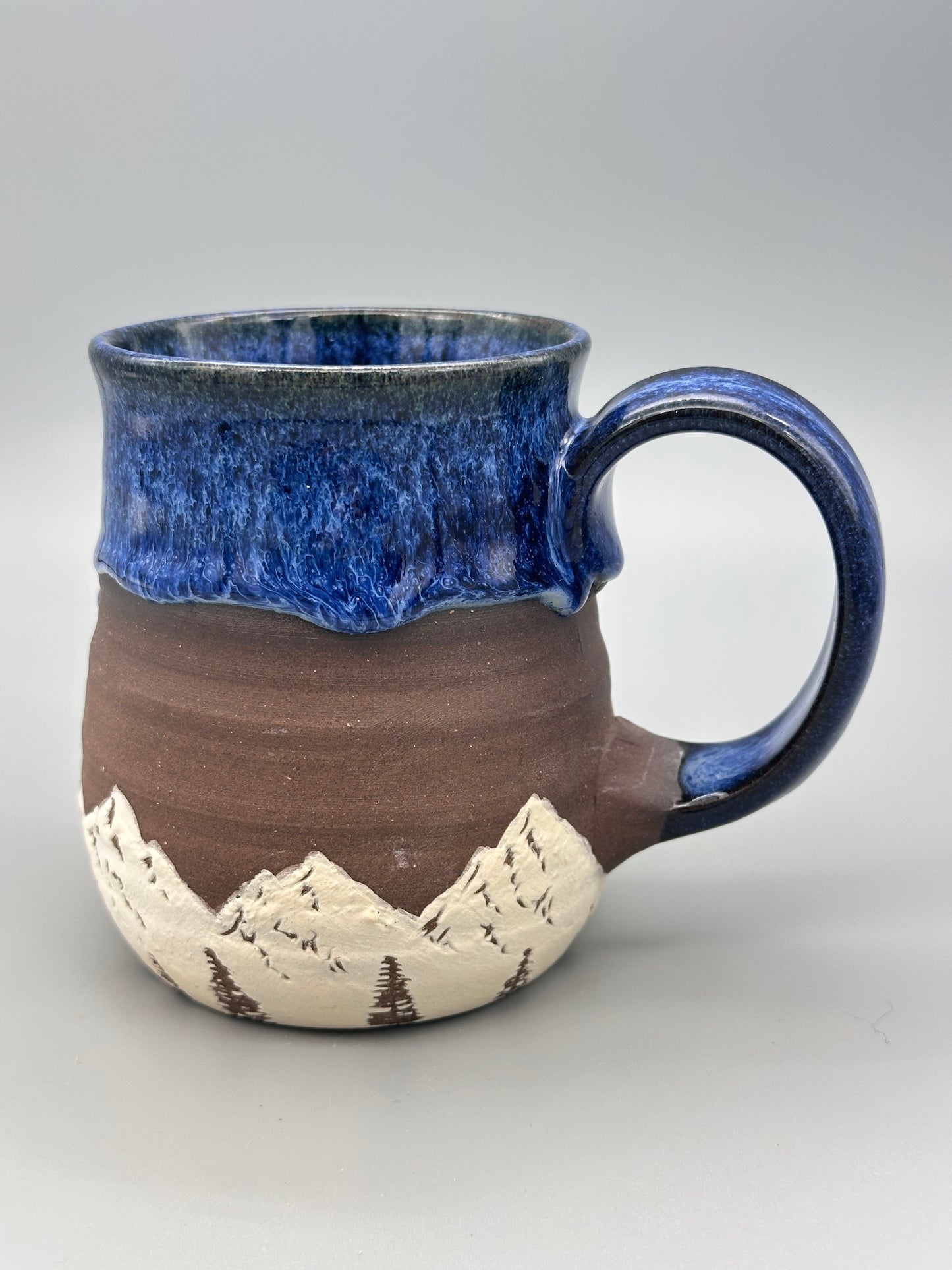 Drippy Blue Mountain Mug