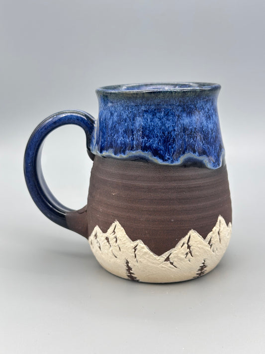 Drippy Blue Mountain Mug