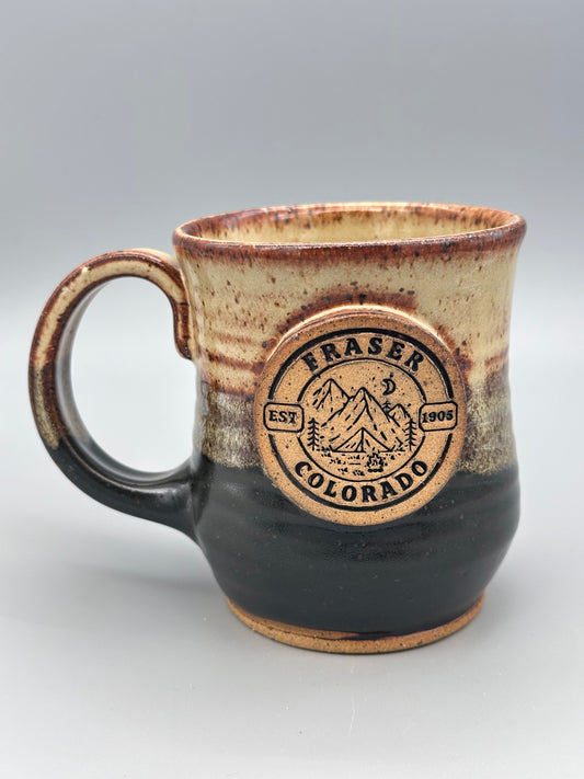 Fraser Colorado mug, black and tan