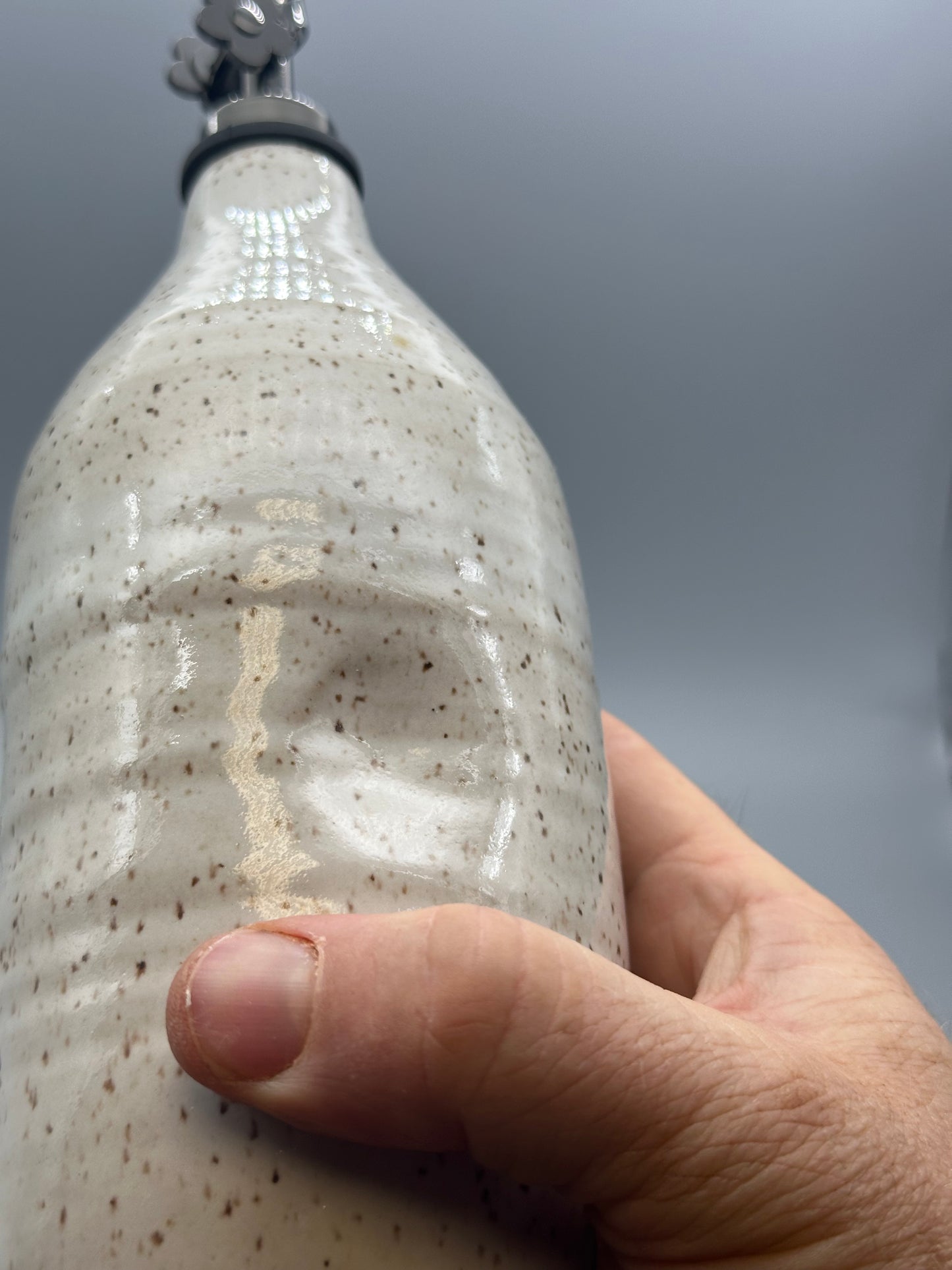 Ceramic oil bottle, classic white