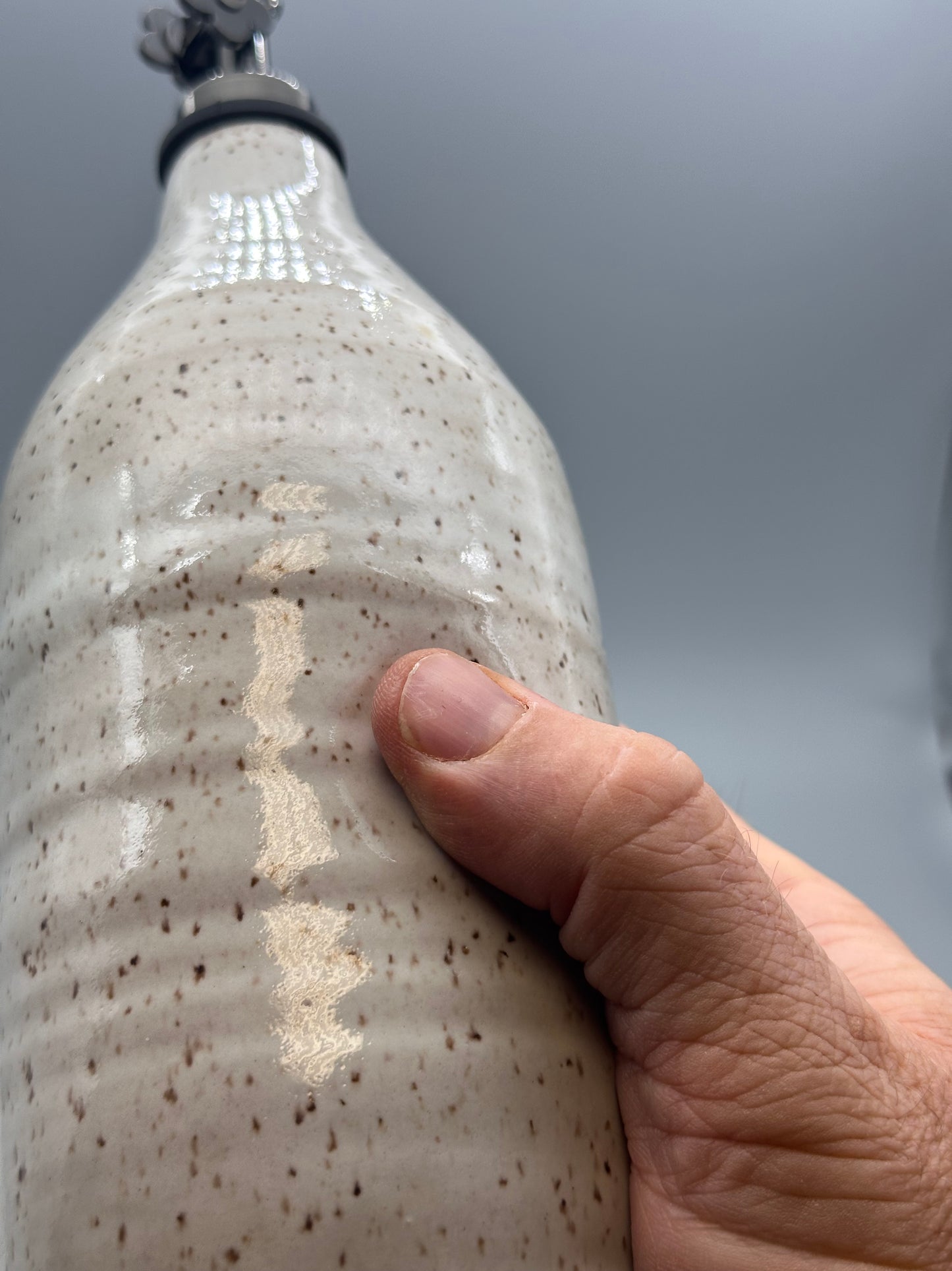 Ceramic oil bottle, classic white